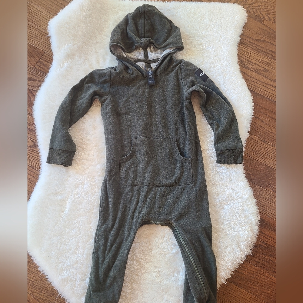 Jackson Rowe Olive Green Hooded Kids One-Piece